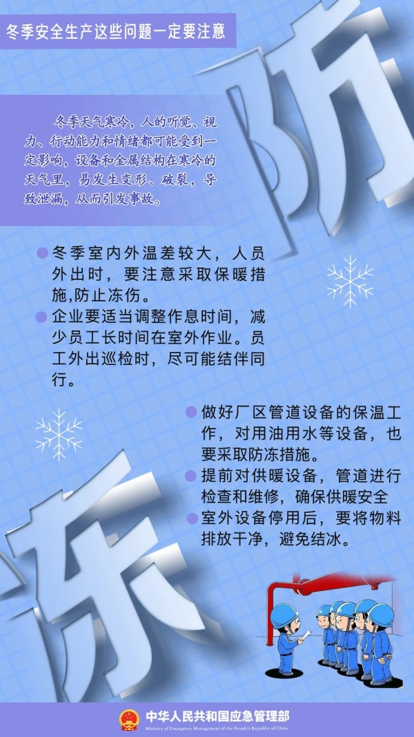 寒潮来袭，安全生产应注意哪些问题？
